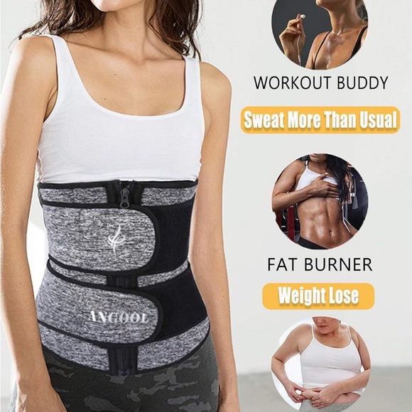 ANGOOL Neopren Waist Trainer for Women,Workout Plus Size Trimmer Belt - Picture 3 of 5